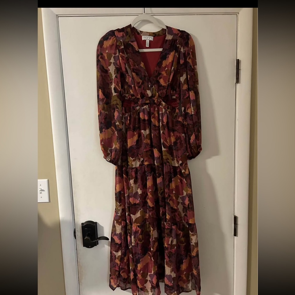 Sofia by sofia vergara Burgundy Floral Maxi Dress